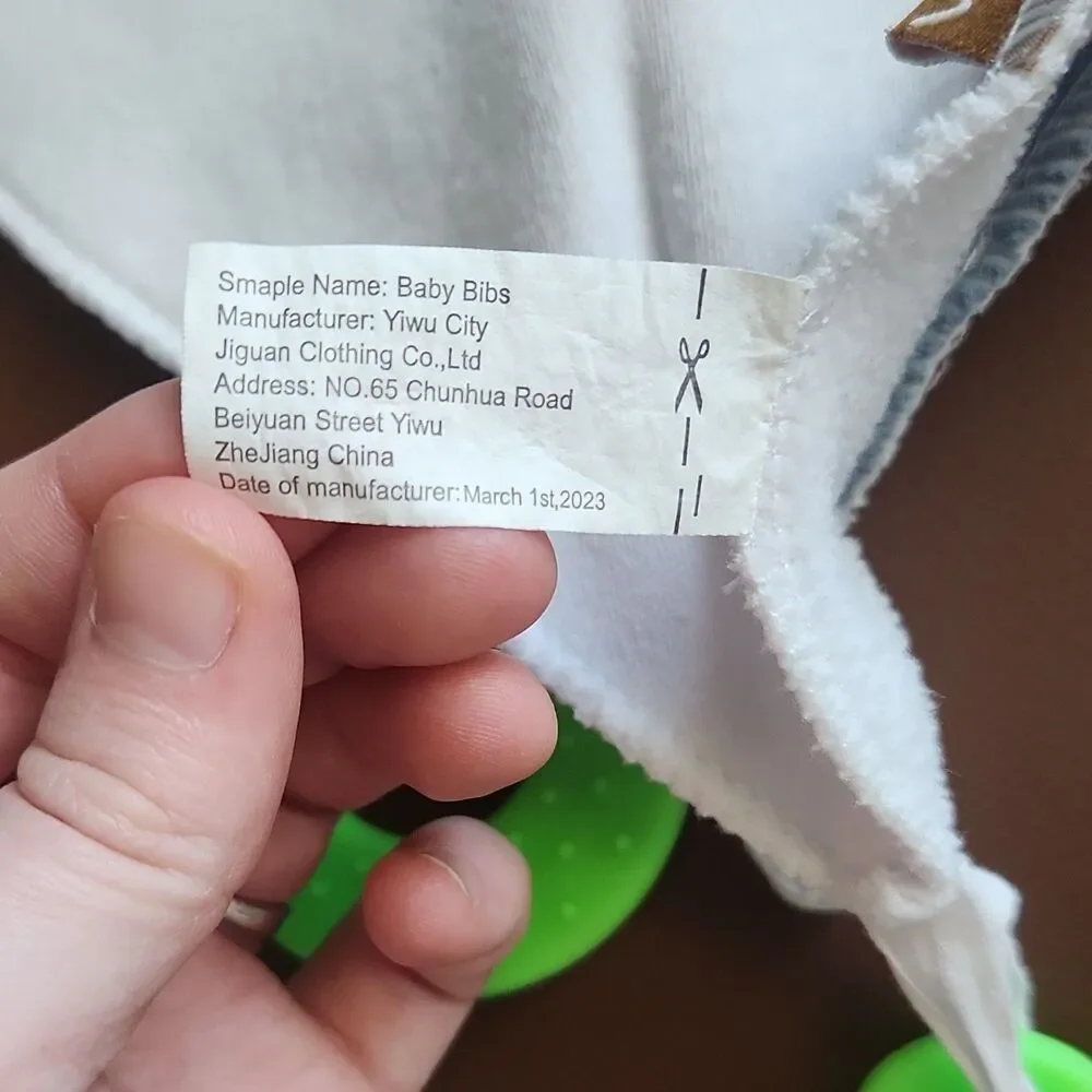 Vuminbox Baby Drool Bibs Cotton Snap Closure White Blue Green Gray Set